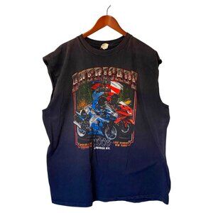 Americade 24th Annual Touring Bike Rally Black S/S T-Shirt Men's Size 2XL 2006